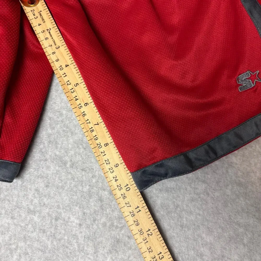 Vintage 90s Y2K Starter Men's Red/Gray Basketball Athletic Shorts - Size S